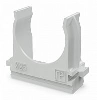 Крепёж-клипса для труб (HF) атмосферостойкая серая D=25 мм (100шт) (PR13.0346) Крепление для труб ПВХ